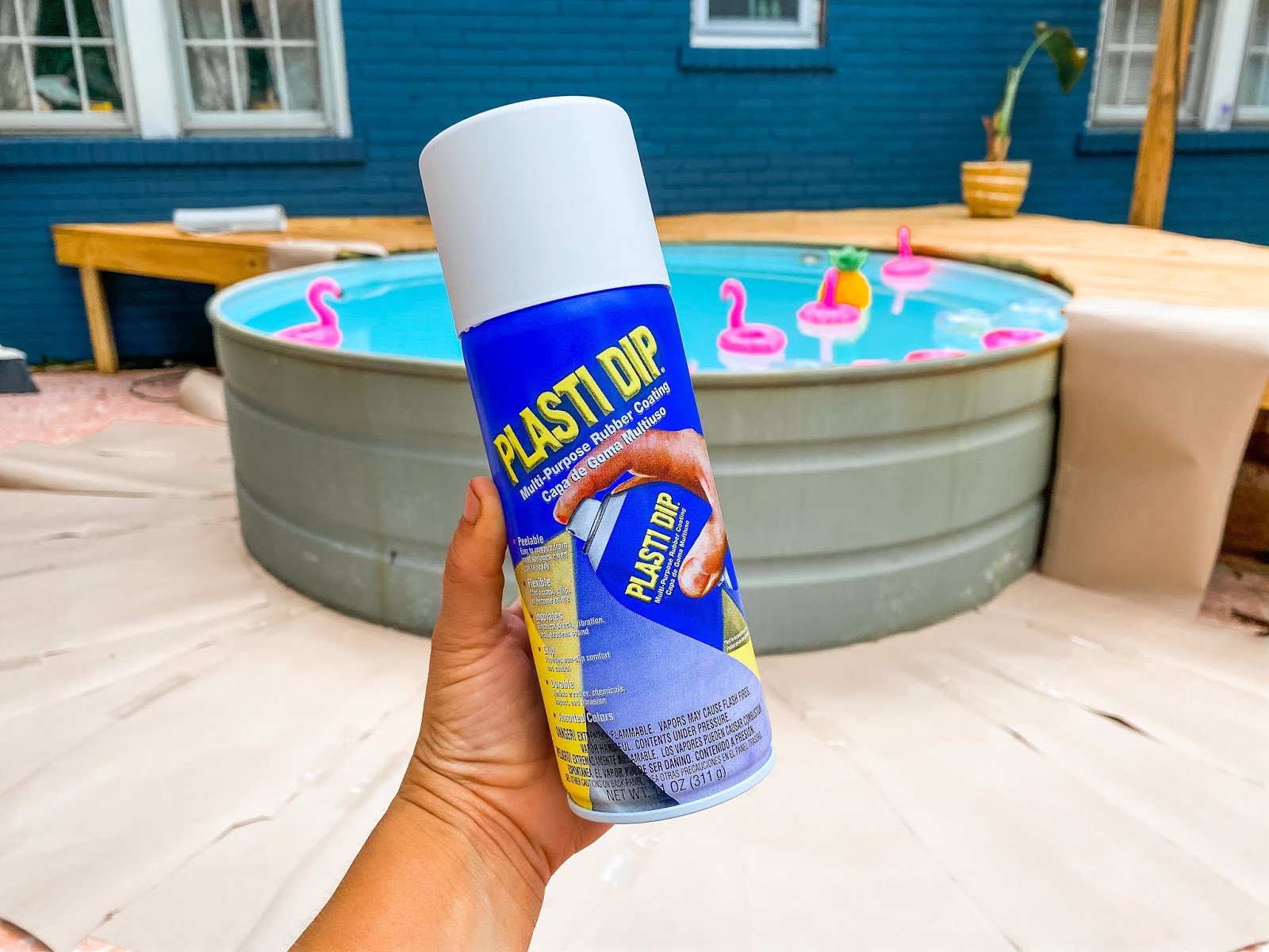 How to Paint Your Stock Tank Pool with Plasti Dip